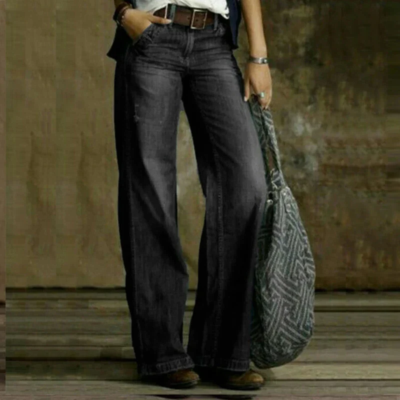 Belro women's elegant trousers, stylish denim jeans with a tailored fit, perfect for casual and semi-formal occasions.