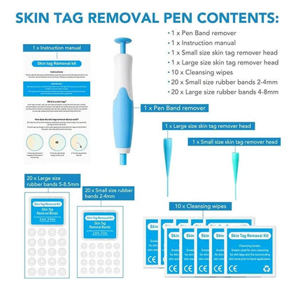 Belro Skin Tag Removal Kit for men, clothing accessories, featuring tools and products for skin tag removal and skin care.