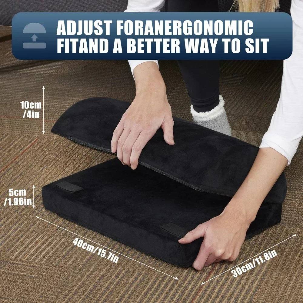 Belro under desk foot cushion rest for ergonomic support, made of soft material, designed to improve comfort while working at a desk.