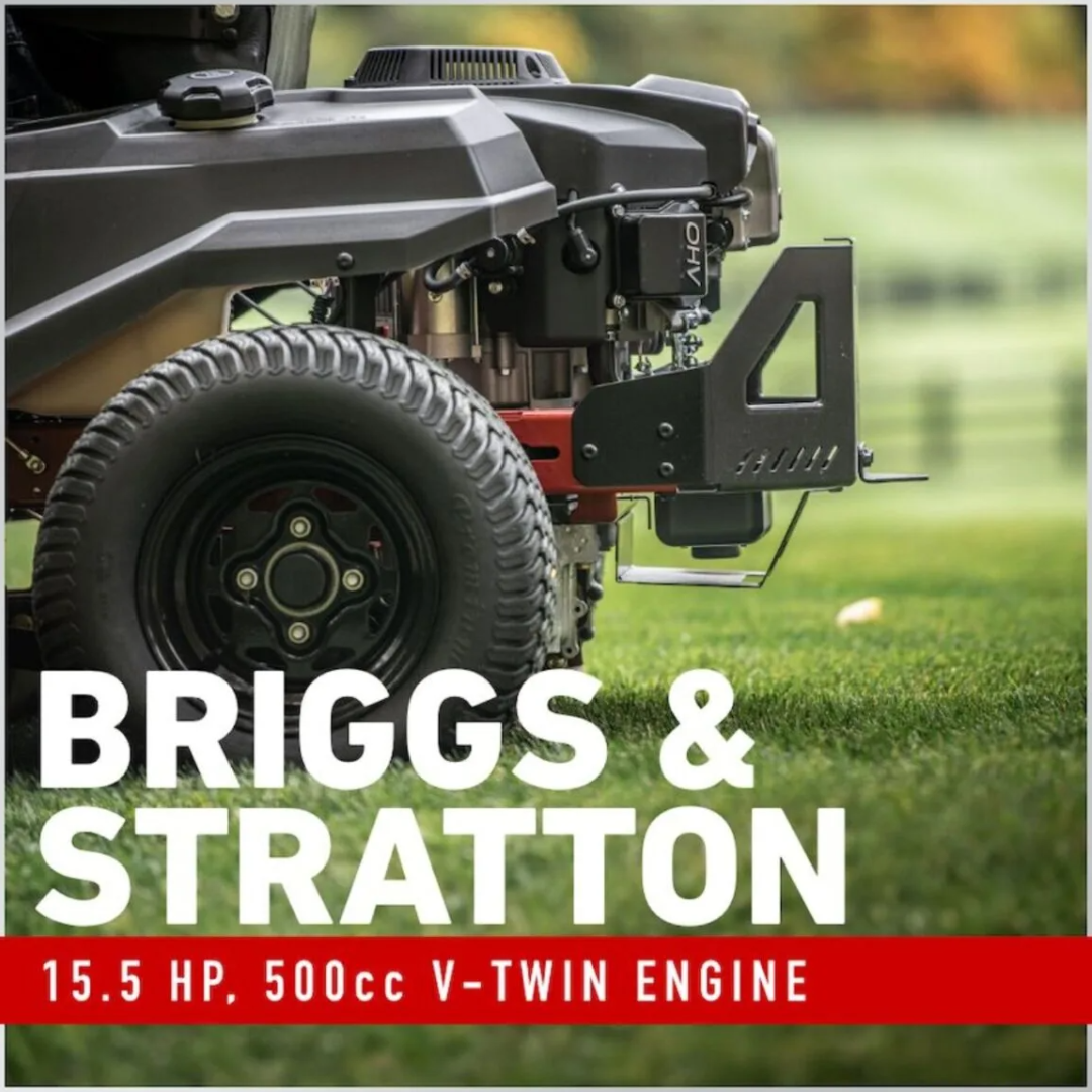 Casavibeo Toro TimeCutter zero turn mower with 15.5HP Briggs engine, featuring a sleek design and large cutting deck