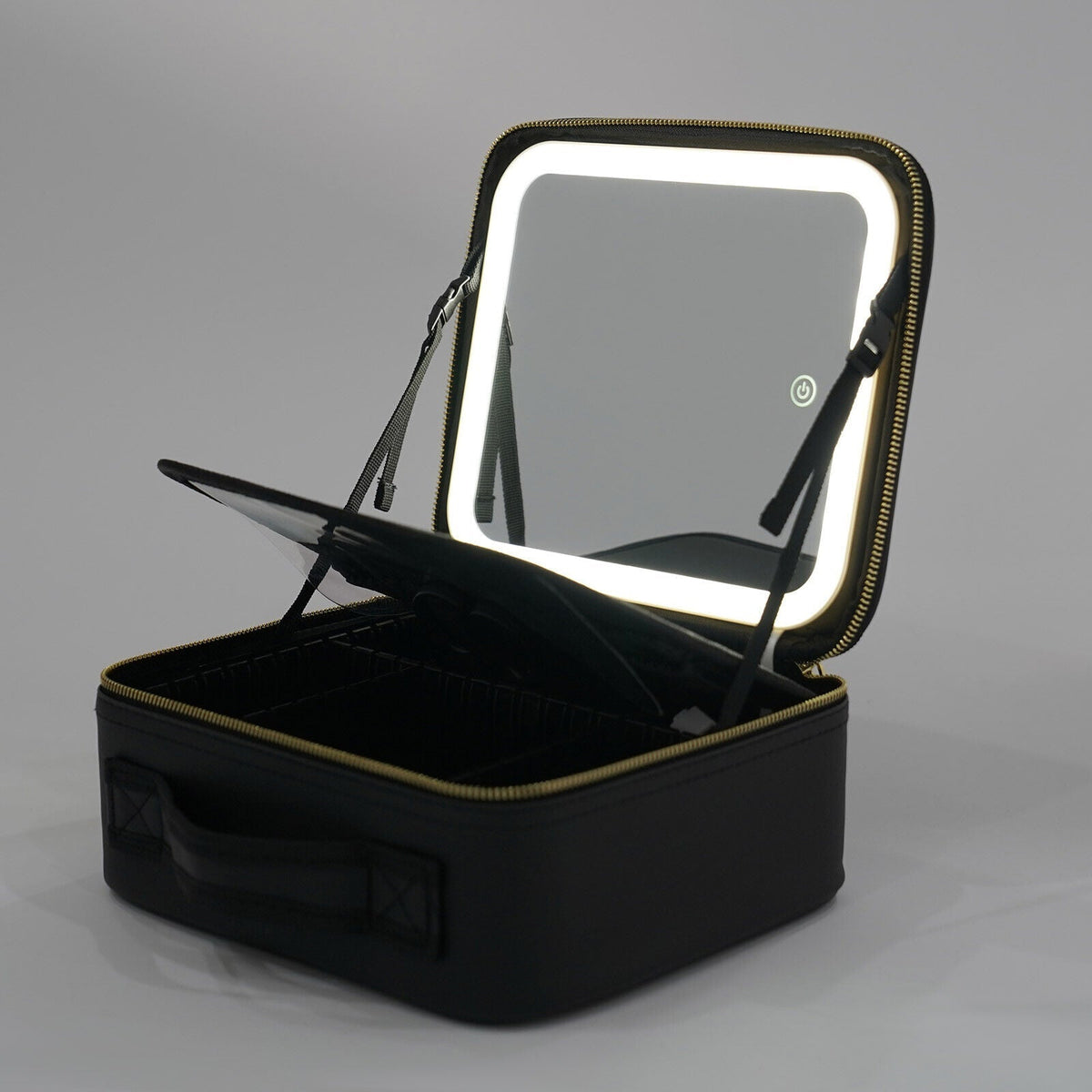 Belro makeup bag with zipper closure, compact travel storage for cosmetics, in a sleek, durable design.