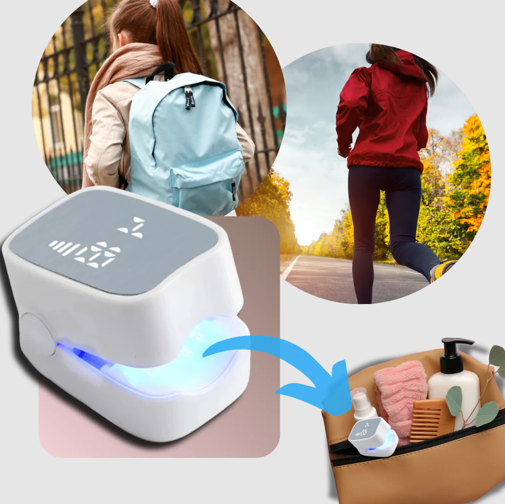 Belro painless nail fungus laser device for health and beauty treatments, shown with its sleek design and controls.