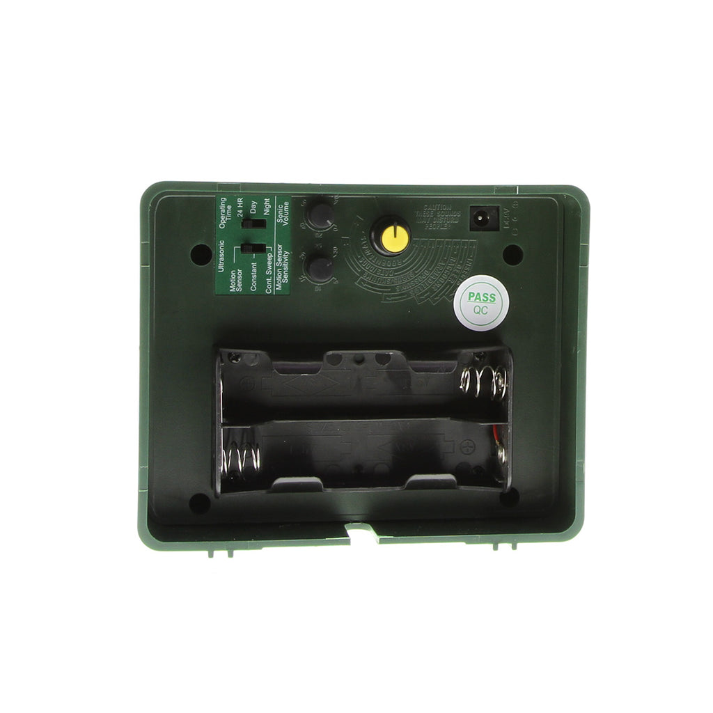 Belro ultrasonic bird repeller for woodpeckers, outdoor pest control device showing compact design with sensor and speaker for bird deterrence.