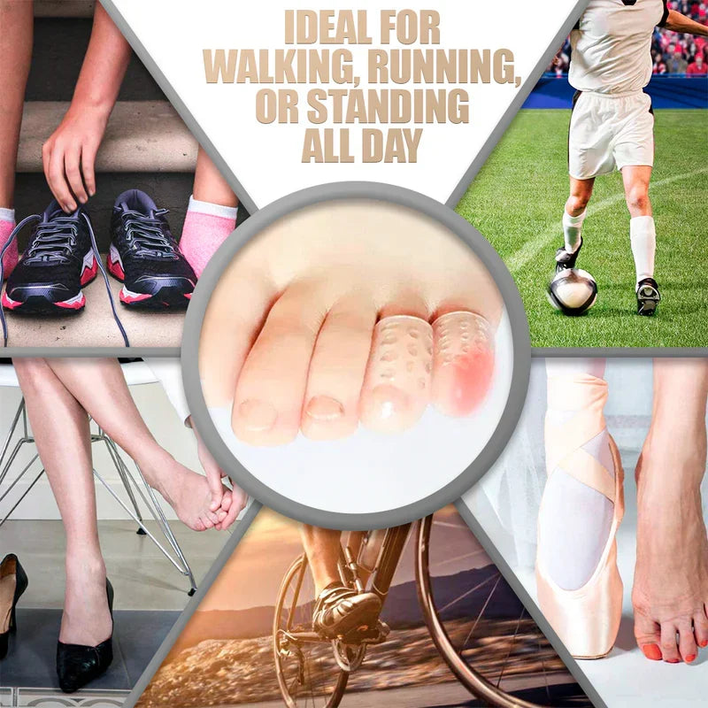Belro silicone anti-friction toe protectors, soft and clear, designed to reduce friction and prevent toe blisters in health and beauty care.