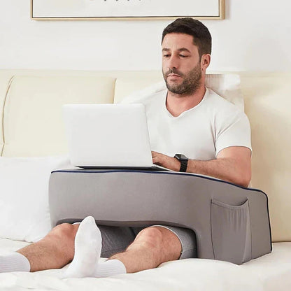 Belro reading lap pillow with built-in laptop desk for bed, comfortable office and stationery accessory for hands-free reading and work.