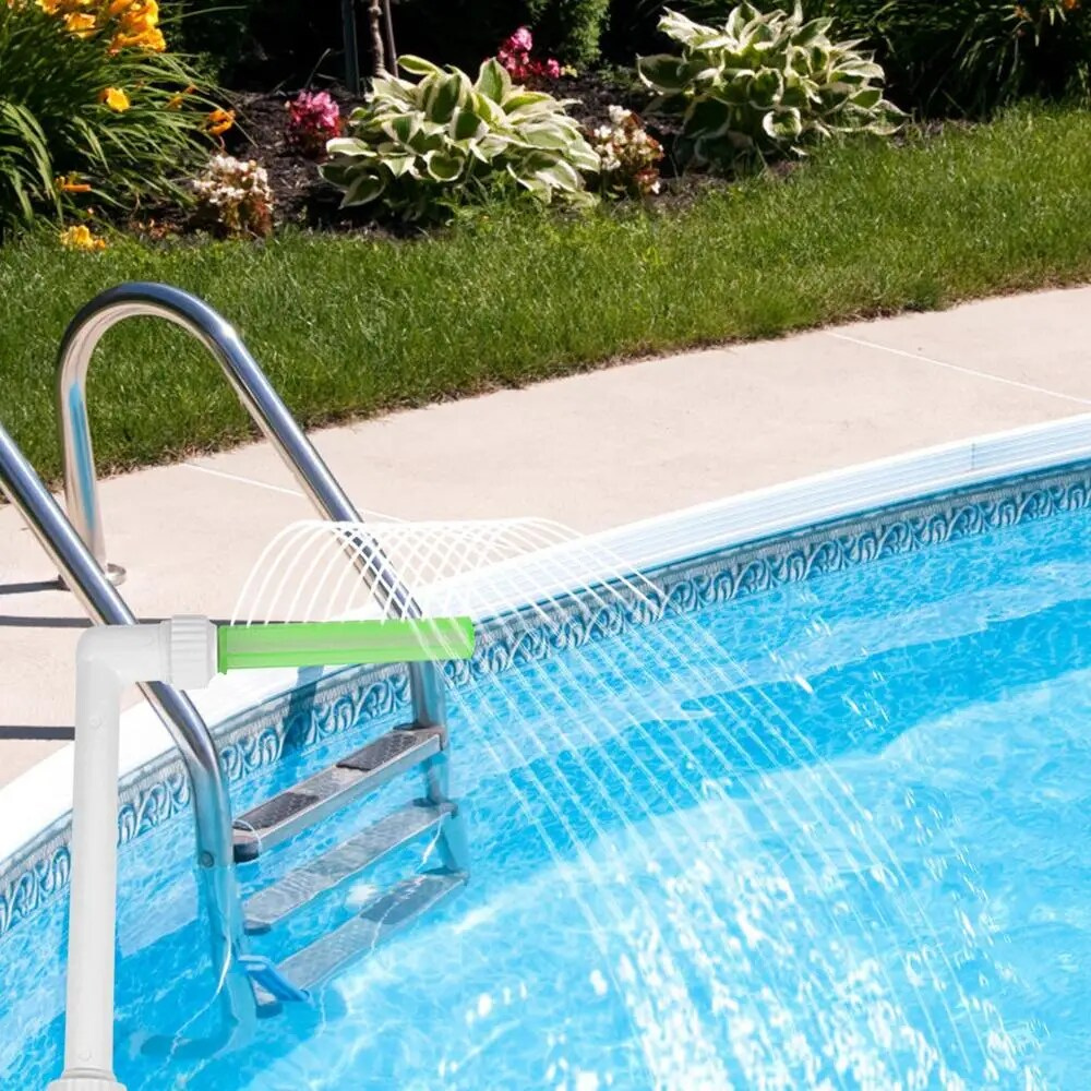Belro swimming pool fountain spray with luminous light, outdoor water feature for home garden relaxation and decorative ambiance.