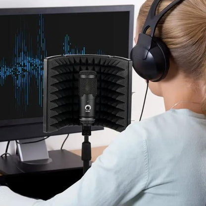 Belro voice recording sound isolation booth noise shield for home use, with acoustic panels and sturdy frame for soundproofing.