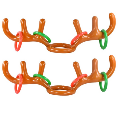 Belro Reindeer Antler Ring Toss Christmas game featuring a festive reindeer antler headband for holiday fun.
