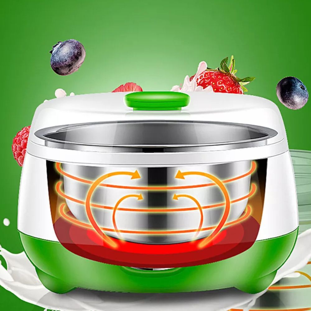 Mini Belro electric probiotic yogurt maker for home use, featuring a compact design and digital controls for easy yogurt preparation.