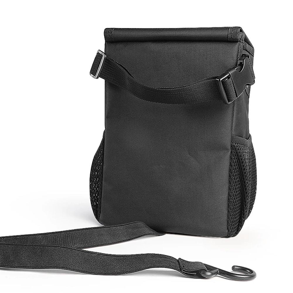 Belro waterproof car trashcan hangs freely, designed for automotive interior organization and trash disposal.
