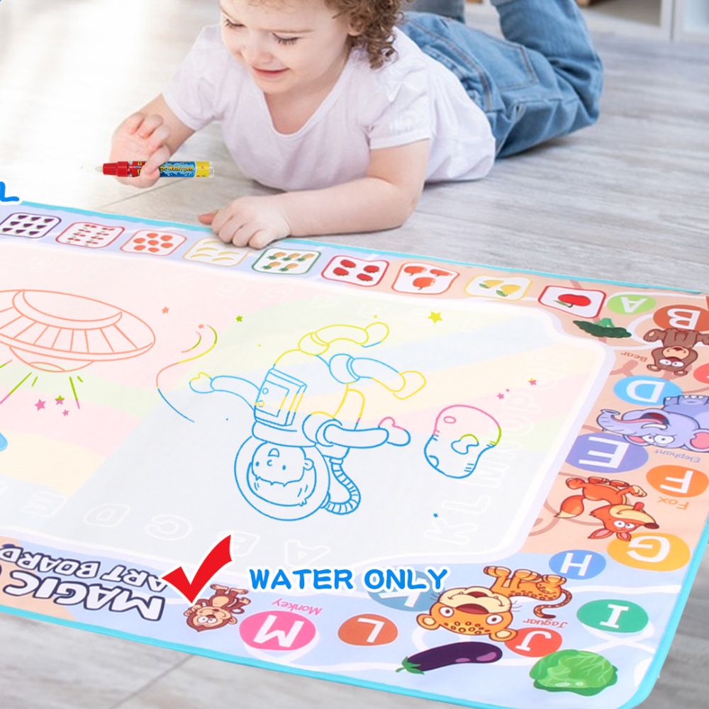 Belro Magic Reusable Doodle Mat for kids, colorful no-mess coloring board with doodle pen and playful designs, ideal for children’s toys.