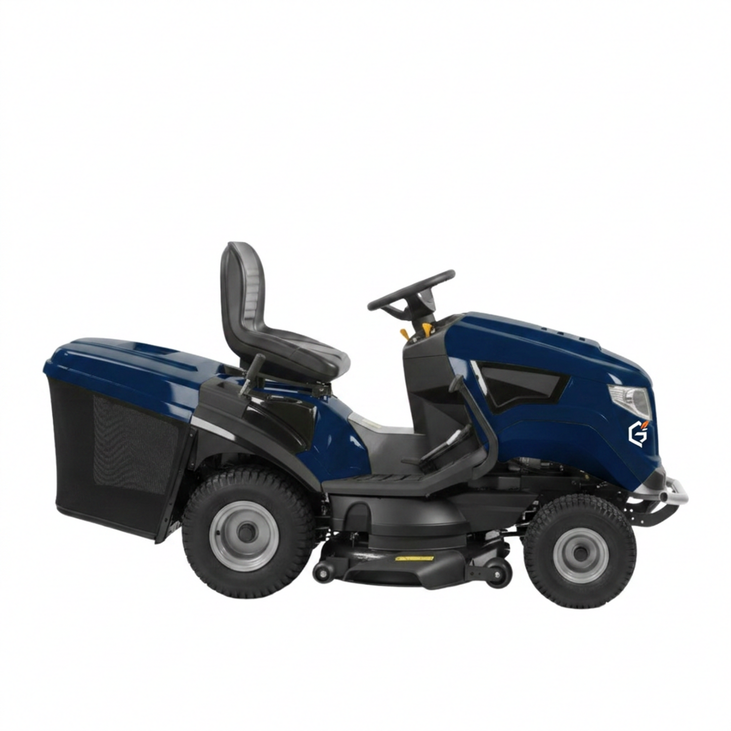 GETDECO ProCut 2200H 620cc ride-on lawn mower shown from the rear with red body and cutting deck.