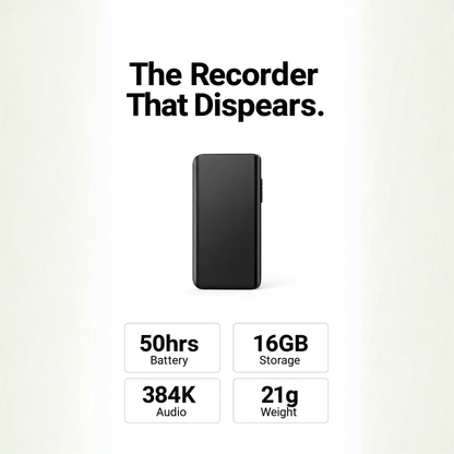 Miniature BowLift voice recorder with USB audio capture and voice activation, discreet portable device for audio recording.