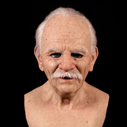 Realistic full face latex Halloween mask by BowLift, detailed zombie-themed cosplay mask for costume wear.
