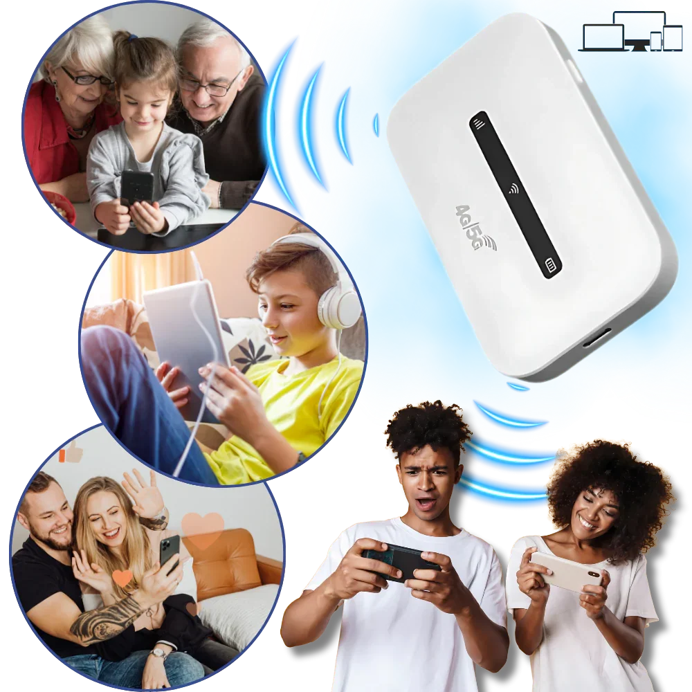 Belro Ultimate Portable Wi-Fi device, compact electronics with indicator lights and sleek design for on-the-go internet access.