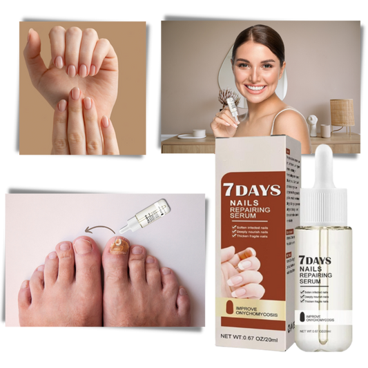 Belro 7 Days Nail Repair Essence bottle with dropper for strengthening and nourishing nails in a health and beauty nail care line