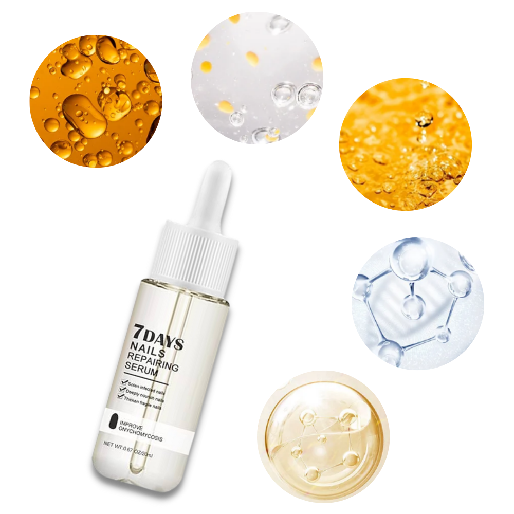 Belro 7 Days Nail Repair Essence bottle with nourishing formula for healthy, strong nails in a sleek beauty packaging.