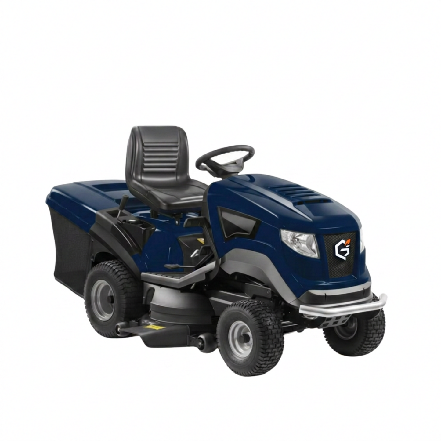 Red and black GETDECO ProCut 2200H 620cc ride-on lawn mower with large cutting deck and comfortable seat.