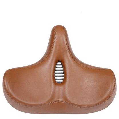 Extra large Belro bike seat with thick foam padding and waterproof cover, designed for comfortable outdoor cycling.