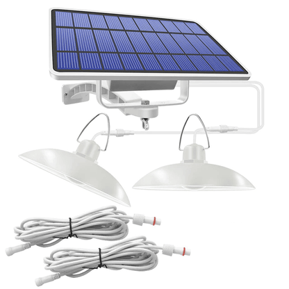 Belro solar shed lights accessory with umbrella attachment, solar-powered outdoor lighting for sheds and garden spaces