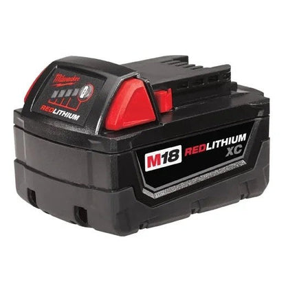 Casavibeo M18™ Cordless Lithium-Ion 4-Tool Combo Kit with drill, impact driver, saw, and flashlight, all arranged on a workbench.
