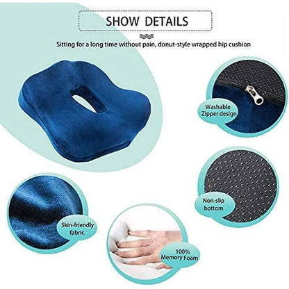 Belro memory foam seat cushion for lower back pain relief, ergonomic support for improved comfort and posture.