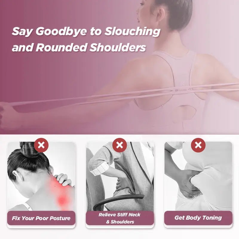Mivoza Figure-8 resistance band for shoulder and back posture correction, strength training, and fitness exercises.