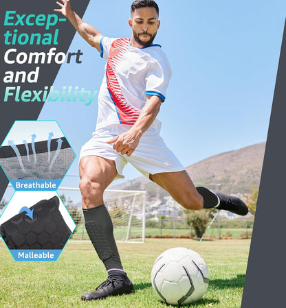Belro soccer shin guard with adjustable straps and protective padding for sports and outdoor activities.