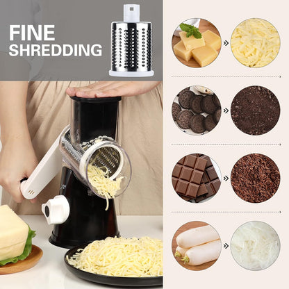 Belro rotary cheese and vegetable manual grater with stainless steel drum for kitchen food prep.