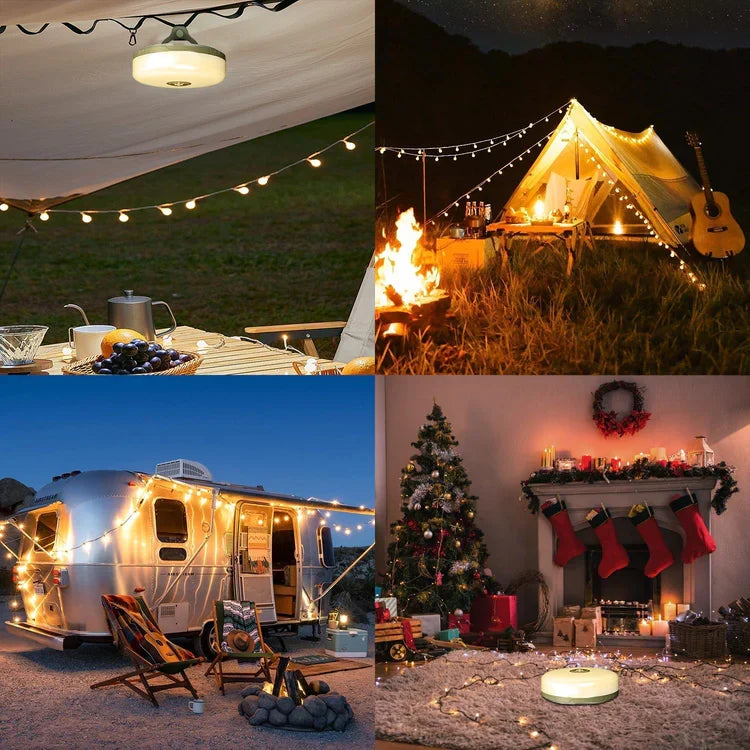 Belro outdoor string light with warm LED bulbs hanging outdoors, ideal for garden and patio lighting in the home and garden setting.