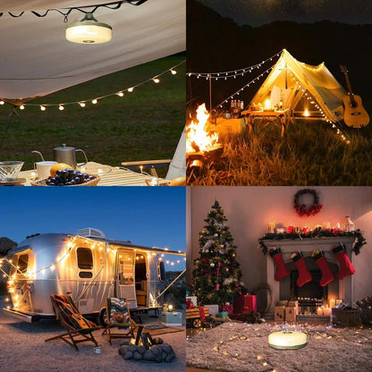 Belro outdoor string light with warm LED bulbs hanging outdoors, ideal for garden and patio lighting in the home and garden setting.