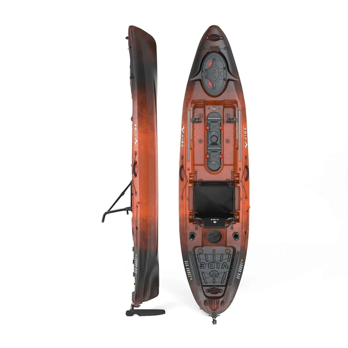 Casavibeo Vibe Kayaks Sea Ghost 110 kayak on water, showcasing its sleek design and sturdy construction for outdoor paddling.