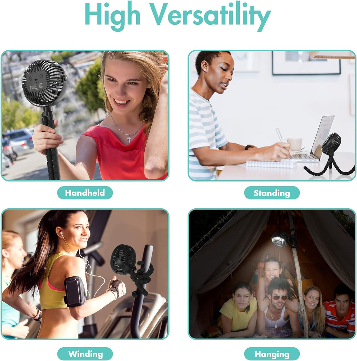 Belro portable stroller fan with adjustable blades, compact design, and lightweight construction for outdoor use.