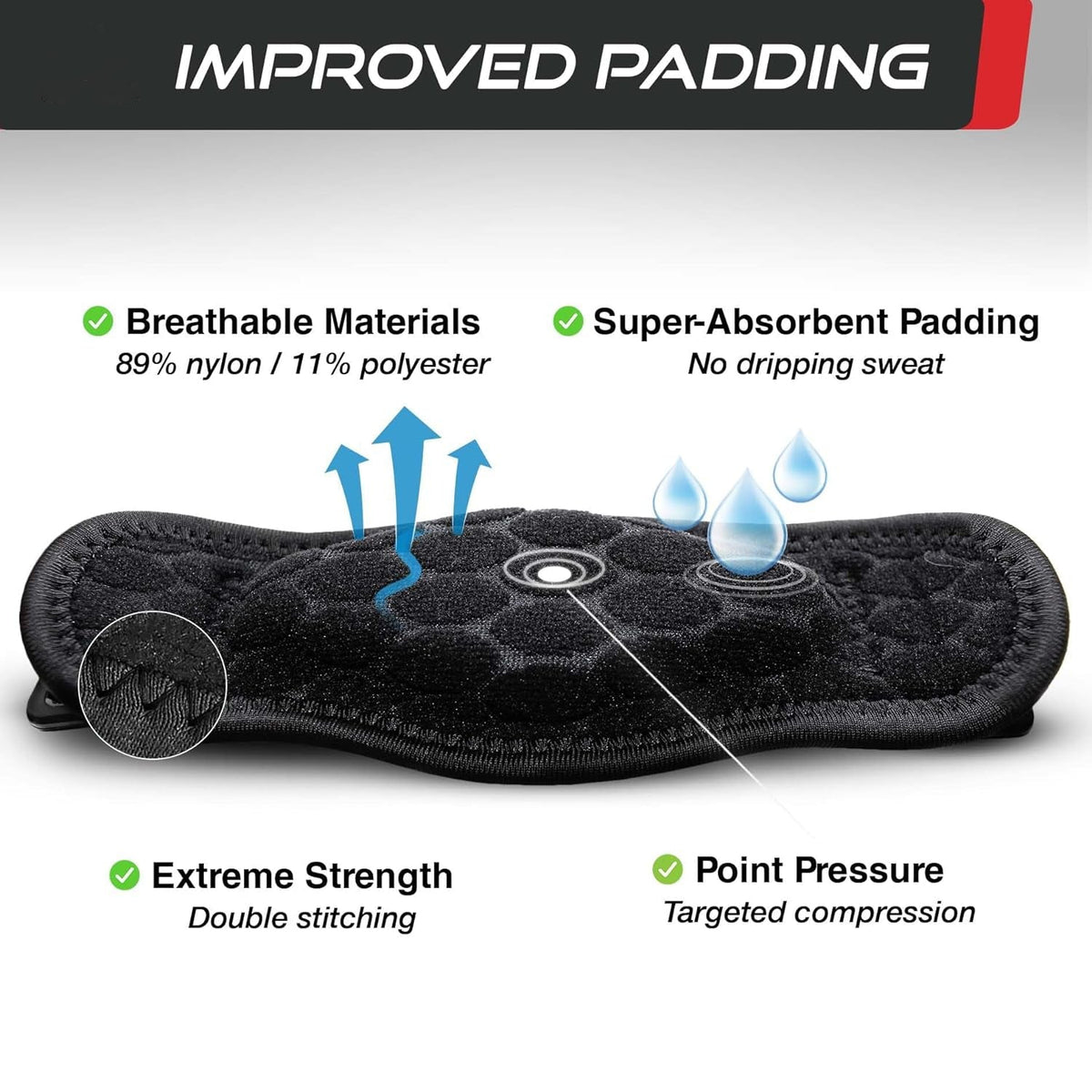Belro tennis elbow brace worn on an arm, designed to provide support and relieve elbow pain during sports and activities.