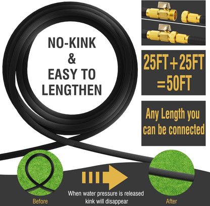 Belro expandable garden hose with a 10-function spray nozzle, outdoor garden hose for flexible watering and cleaning.