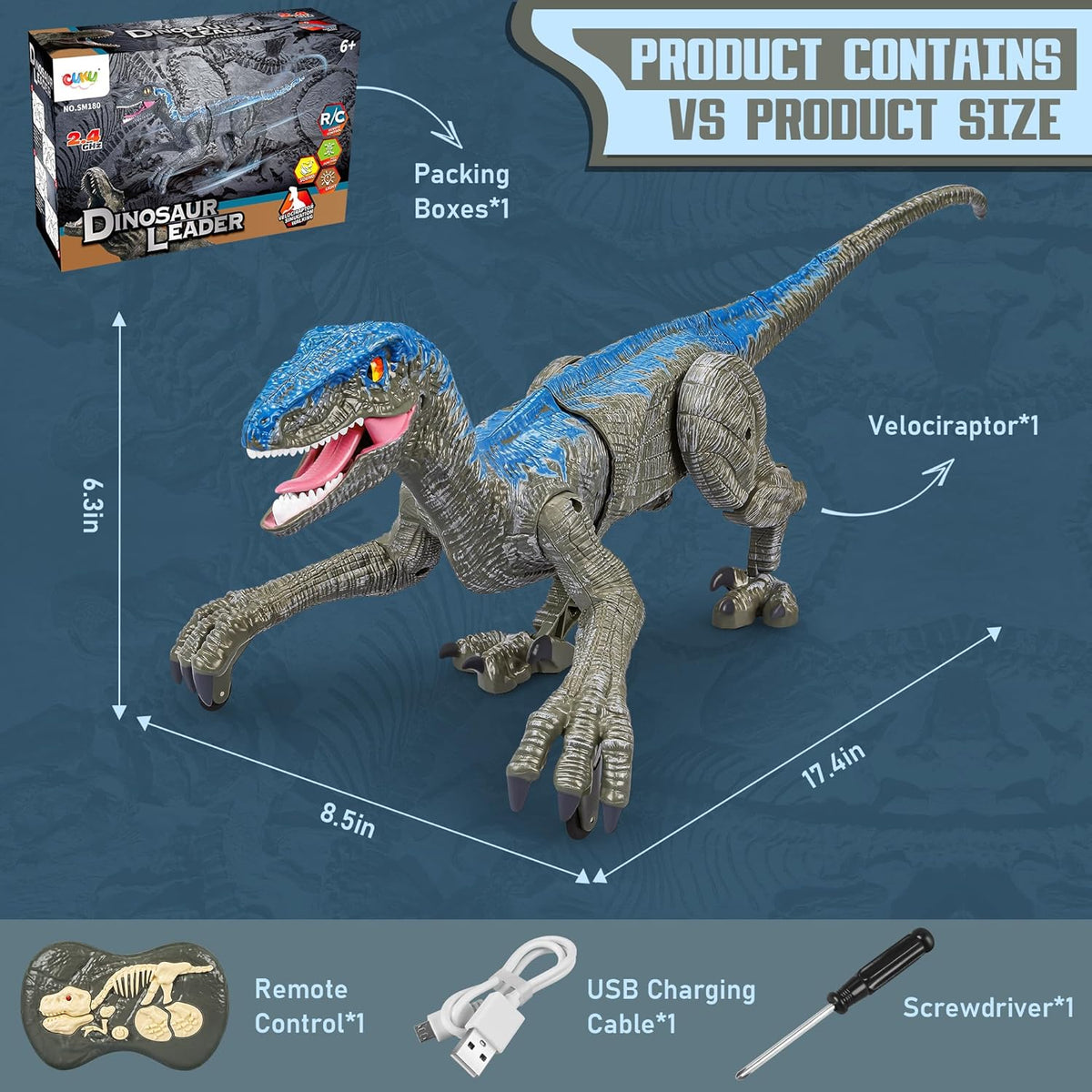 Belro remote control dinosaur toy with moving limbs and realistic features, perfect for kids' toys and games collection.