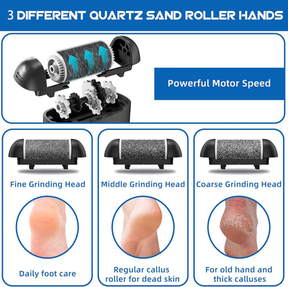 Belro electric callus remover with rotating head for smooth, soft feet, ideal for foot care and skin exfoliation.