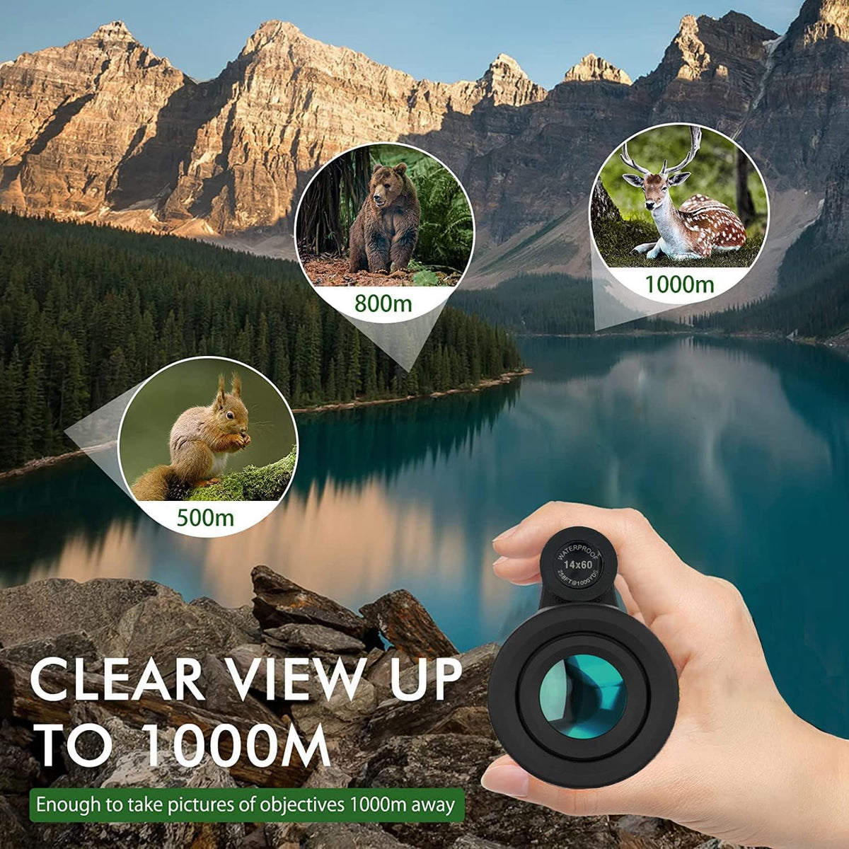 Belro monocular telescope with compact design, featuring adjustable focus and lightweight build for outdoor viewing.