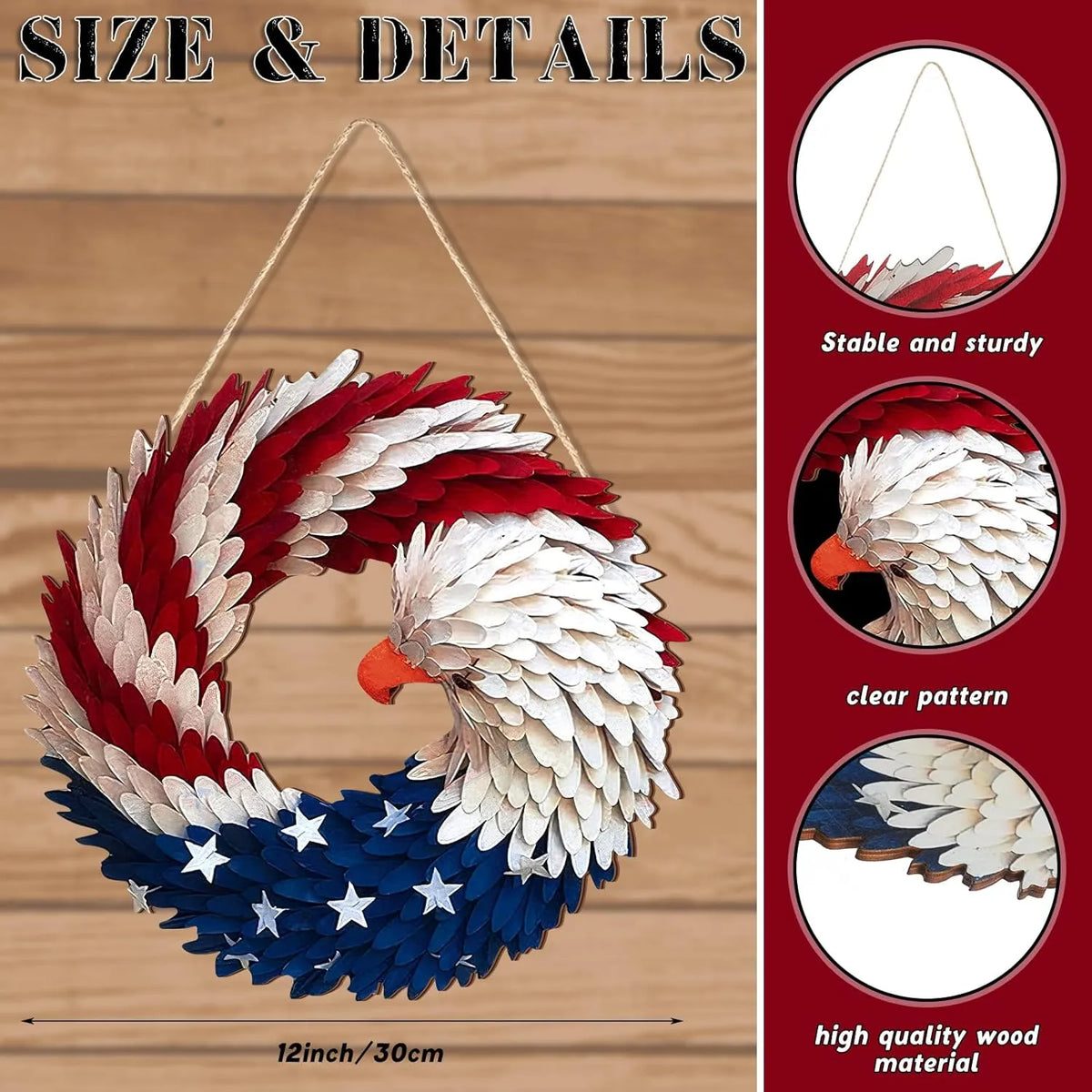 Belro Eagle Wreath Easter and Independence Day socks with patriotic eagle and wreath design, soft and comfortable clothing accessory.