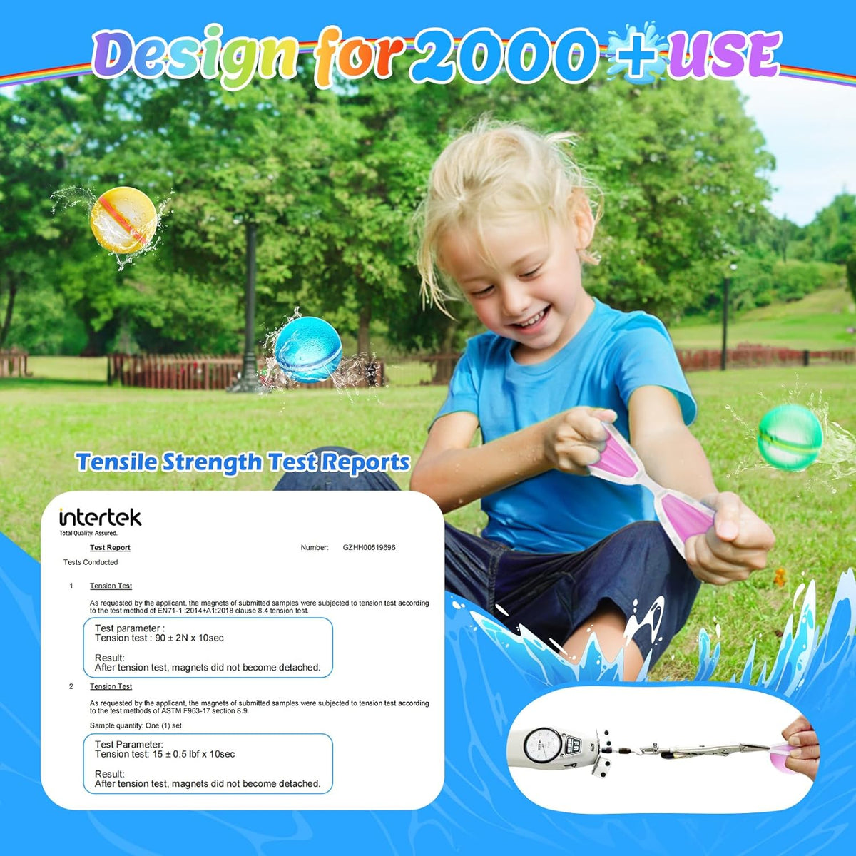 Belro reusable magnetic water balloons toy set with colorful water balloons and magnetic connectors for fun arts and craft play.