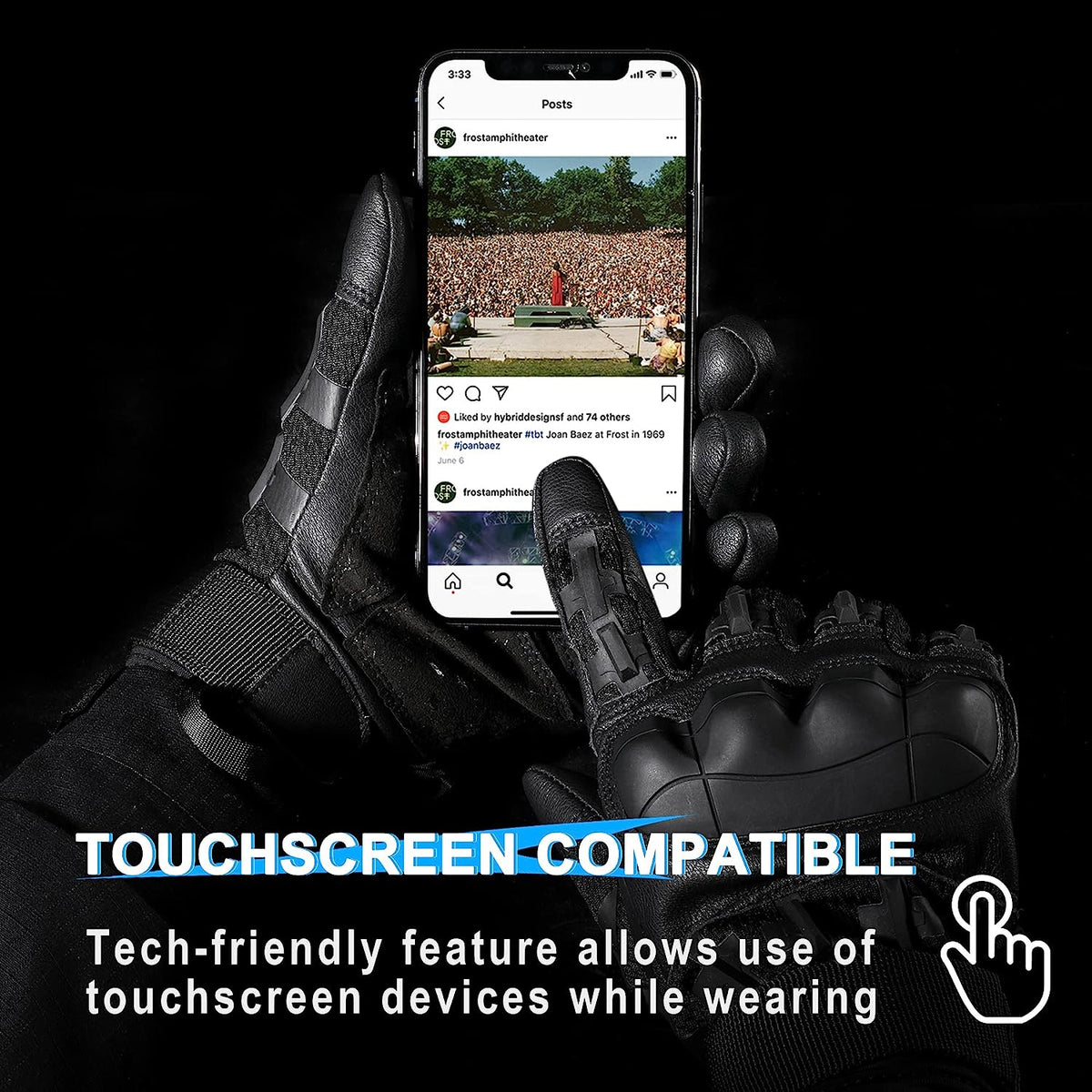 Belro touch screen tactical gloves with reinforced palms and adjustable wrist straps, designed for outdoor and tactical use.