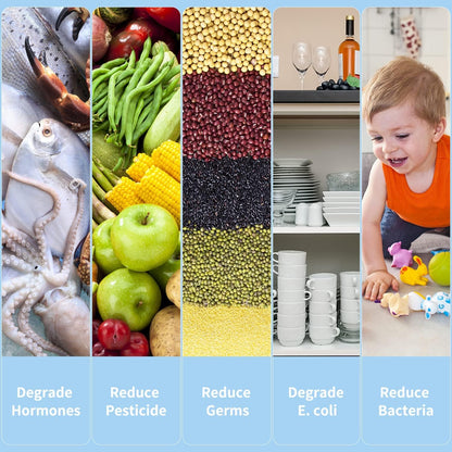 Belro fruit and vegetable washing machine for home use, outdoor kitchen cleaning appliance with multiple wash settings.