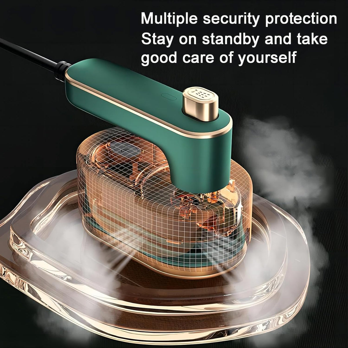 Belro Mini Travel Steam Iron for clothes, compact and portable for quick pressing during travel or outdoor use.