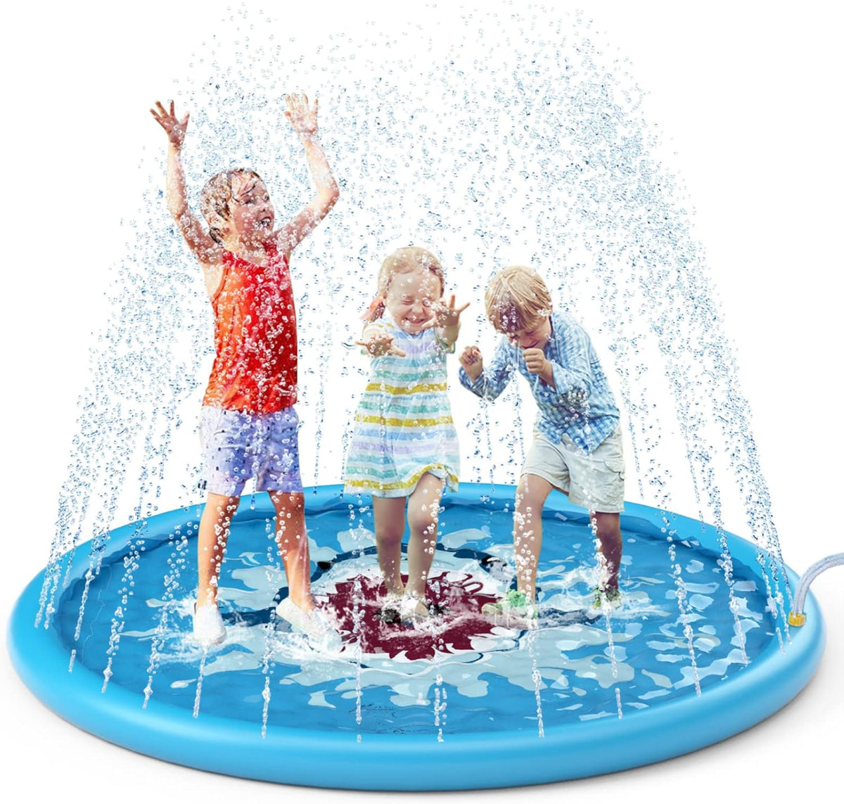 Colorful Belro Splash Pad sprinkler for kids, featuring vibrant patterns and a circular design for outdoor summer fun.
