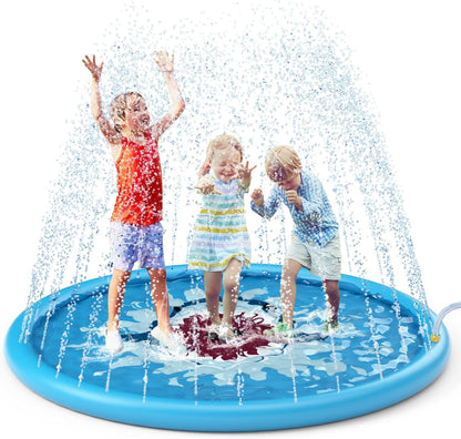 Colorful Belro Splash Pad sprinkler for kids, featuring vibrant patterns and a circular design for outdoor summer fun.