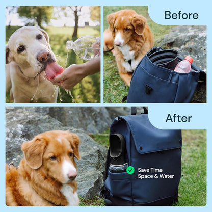 Belro 19 oz portable water bottle for dogs, compact pet supplies for easy hydration on walks or travel