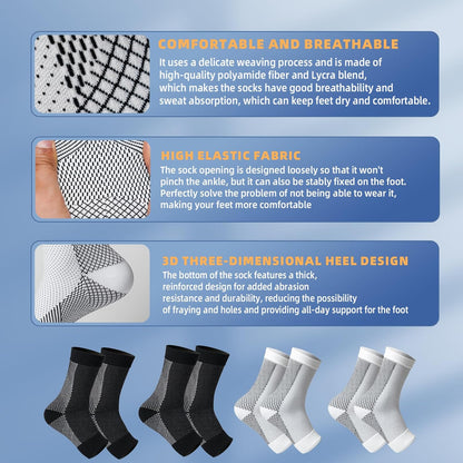 Set of four Belro therapy socks for men and women, designed for health and comfort, shown in a close-up image.
