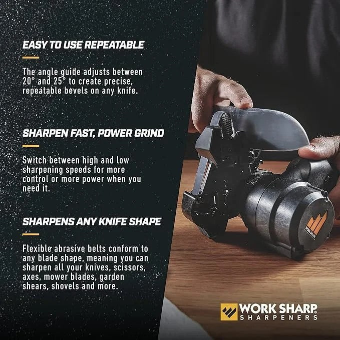 Casavibeo Work Sharp MK2 electric knife and tool sharpener with adjustable sharpening system and multiple tool settings.
