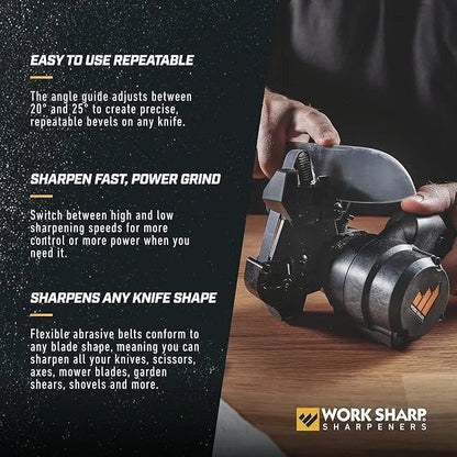 Casavibeo Work Sharp MK2 electric knife and tool sharpener with adjustable sharpening system and multiple tool settings.