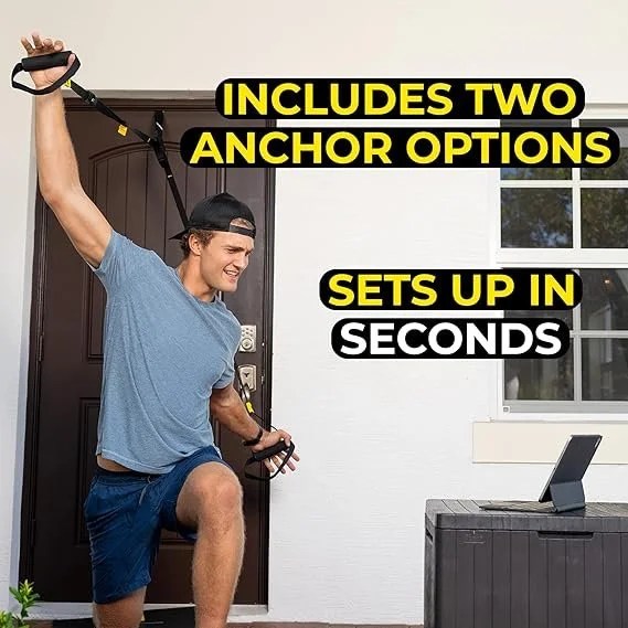 Casavibeo TRX GO Suspension Trainer for full-body strength workouts, portable home gym exercise equipment.